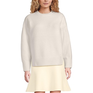image:imageWomens Ultrasoft Crew Neck Hi Low Hem Tunic SweaterFresh Ivory