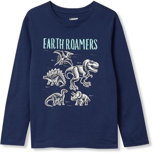 image:imageLands End Boys Graphic T ShirtDinoNavy