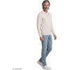 image:imageLands End Mens Long Sleeve Cotton Sweater PoloLight Gray Heather