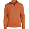 image:imageLands End Mens Long Sleeve Fine Gauge Cotton Quarter Zip SweaterFresh Cinnamon