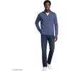 image:imageLands End Mens Long Sleeve Fine Gauge Cotton Quarter Zip SweaterNightfall Blue