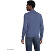 image:imageLands End Mens Long Sleeve Fine Gauge Cotton Quarter Zip SweaterNightfall Blue