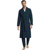 image:imageLands End Mens Fleece RobeLiberty BluePine Blackwatch
