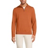 image:imageLands End Mens Long Sleeve Fine Gauge Cotton Quarter Zip SweaterFresh Cinnamon