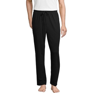 image:imageLands End Mens Knit Jersey Sleep PantsBlack