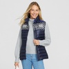 image:imageLands End Womens Wanderweight Packable Ultralight Down VestDeep Sea Navy Fairisle