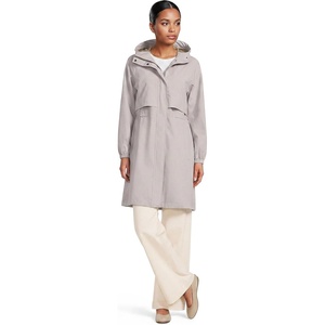 image:imageLands End Womens Squall Packable Long RaincoatSoft Mushroom