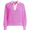 image:imageLands End Womens Cotton Rugby SweaterAster Pink