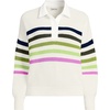 image:imageLands End Womens Cotton Rugby SweaterIvory Placed Multi Stripe