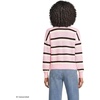 image:imageLands End Womens Cotton Rugby SweaterSea Salt PinkIvory Stripe