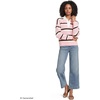 image:imageLands End Womens Cotton Rugby SweaterSea Salt PinkIvory Stripe