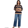 image:imageLands End Womens Drifter Jersey Crewneck SweaterLight CamelNavy Stripe