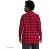image:imageLands End Womens Flannel Boyfriend Fit Long Sleeve ShirtRedBlack Buffalo Check