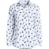 image:imageLands End Womens Pinwale Cord Long Sleeve ShirtWhiteClear Blue Sky Flowers