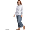 image:imageLands End Womens Pinwale Cord Long Sleeve ShirtWhiteClear Blue Sky Flowers