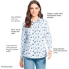 image:imageLands End Womens Pinwale Cord Long Sleeve ShirtWhiteClear Blue Sky Flowers