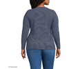 image:imageWomens Plus Size Lightweight Jersey Skimming Long Sleeve Crew Neck TshirtDeep Sea Navy Thin Stripe
