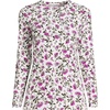 image:imageWomens Plus Size Lightweight Jersey Skimming Long Sleeve Crew Neck TshirtIvoryPink Hydrangea