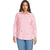 image:imageWomens Oxford ShirtCrisp Pink Floral Embroidery