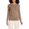 image:imageWomens Plus Size Lightweight Jersey Skimming Long Sleeve Crew Neck TshirtHoney Beige