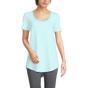 image:imageWomens Short Sleeve Power Performance Scoop Neck Curved Hem Tunic TeeJulep Pinstripe