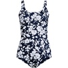 image:imageLands End Womens Chlorine Resistant Soft Cup Tugless Sporty One Piece SwimsuitNavy Blossom Floral