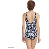image:imageLands End Womens Chlorine Resistant Soft Cup Tugless Sporty One Piece SwimsuitNavy Blossom Floral
