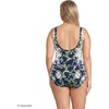 image:imageLands End Womens Chlorine Resistant Soft Cup Tugless Sporty One Piece SwimsuitWhiteNavy Blooms