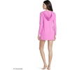 image:imageLands End Womens Cotton Jersey Long Sleeve Hooded Swim Coverup DressAster Pink