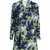 image:imageLands End Womens Cotton Jersey Long Sleeve Hooded Swim Coverup DressNavyWhite Blooms
