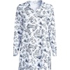 image:imageLands End Womens Cotton Jersey Long Sleeve Hooded Swim Coverup DressWhiteBlue Toile