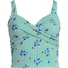 image:imageLands End Womens Wrap Midkini TopFloralVibrant Clover Stripe