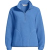 image:imageLands End Womens Half Zip Cozy Sherpa Fleece PulloverMuted Cobalt Blue