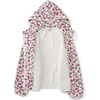 image:imageLands End Womens RainDefense Serious Sweats Quilted Full Zip JacketIvoryPink Hydrangea
