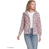 image:imageLands End Womens RainDefense Serious Sweats Quilted Full Zip JacketIvoryPink Hydrangea