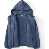 image:imageLands End Womens RainDefense Serious Sweats Quilted Full Zip JacketNightfall Blue