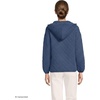 image:imageLands End Womens RainDefense Serious Sweats Quilted Full Zip JacketNightfall Blue