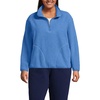 image:imageLands End Womens Half Zip Cozy Sherpa Fleece PulloverMuted Cobalt Blue