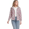 image:imageLands End Womens RainDefense Serious Sweats Quilted Full Zip JacketIvoryPink Hydrangea