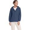 image:imageLands End Womens RainDefense Serious Sweats Quilted Full Zip JacketNightfall Blue