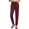 image:imageLands End Womens Serious Sweats High Rise Jogger PantsRich Burgundy