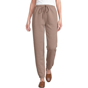 image:imageLands End Womens Serious Sweats High Rise Jogger PantsCocoa