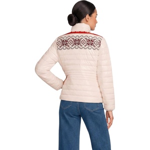 image:imageLands End Womens Wanderweight Ultralight Packable Down JacketBright Poppy Fairisle