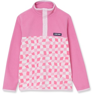 image:imageLands End Kids Fleece Quarter ZipCheckerFuchsia Pink