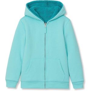 image:imageLands End Kids High Pile Lined Zip HoodieAruba BlueBaltic Teal