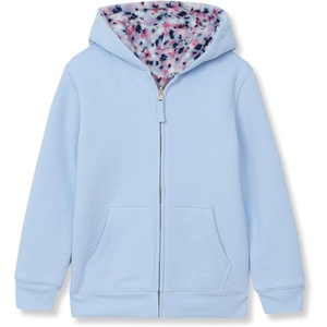 image:imageLands End Kids High Pile Lined Zip HoodieCheetahSky Blue