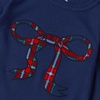 image:imageLands End Kids Pattern Snug Fit Pajama SetBowDark Blue Plaid