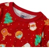 image:imageLands End Kids Pattern Snug Fit Pajama SetCutout CookiesFiery Red