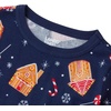 image:imageLands End Kids Pattern Snug Fit Pajama SetHoliday SweetsNavy