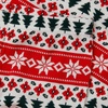 image:imageLands End Kids Pattern Snug Fit Pajama SetIvoryRed Holiday Fairisle